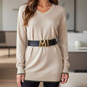 Lachlan 🐑 Merino Wool V-neck Oversized Sweater sz XL